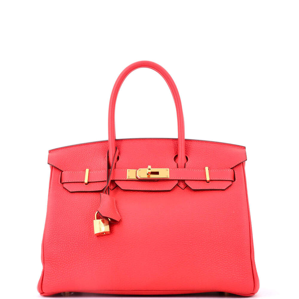 Hermes Birkin 30 Red Togo with Gold Hardware